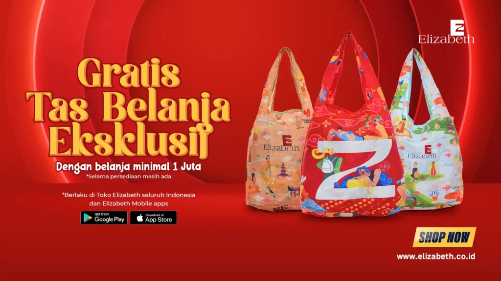 Tas Belanja Eksklusif dengan 3 model tas belanja Elizabeth