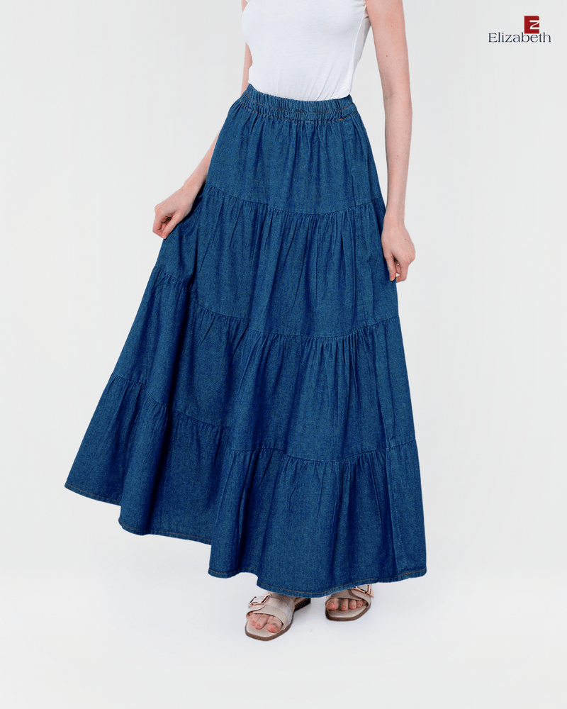 Elizabeth Clothing – Rok Maksi Ruffle | Jeans 0559-3238